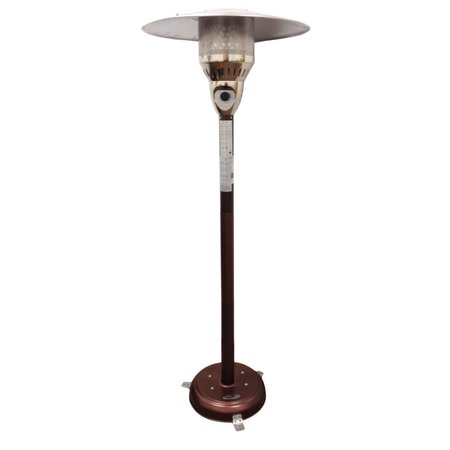 HILAND Outdoor Natural Gas Patio Heater in Hammered Bronze NG-HB